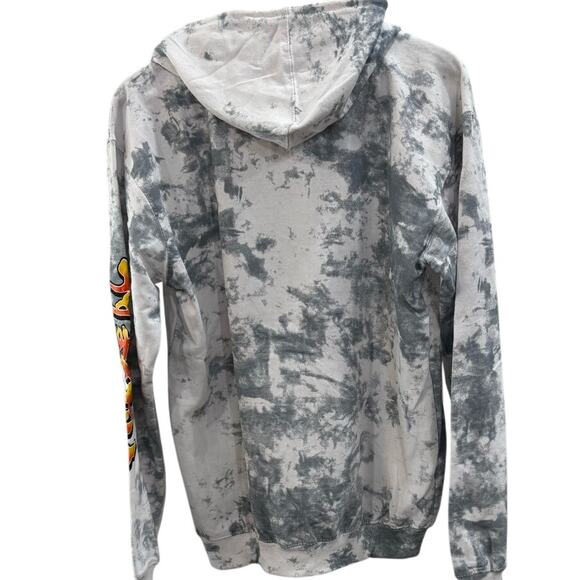 Men’s Shonen Jump Naruto Shippuden Drawstring Hoodie M Tie Dye Grey - Picture 2 of 7